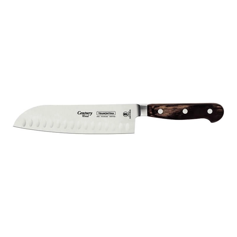 Faca Santoku Tramontina 7" Century Wood Castanho Faca Santoku Tramontina 7" Century Wood Castanho