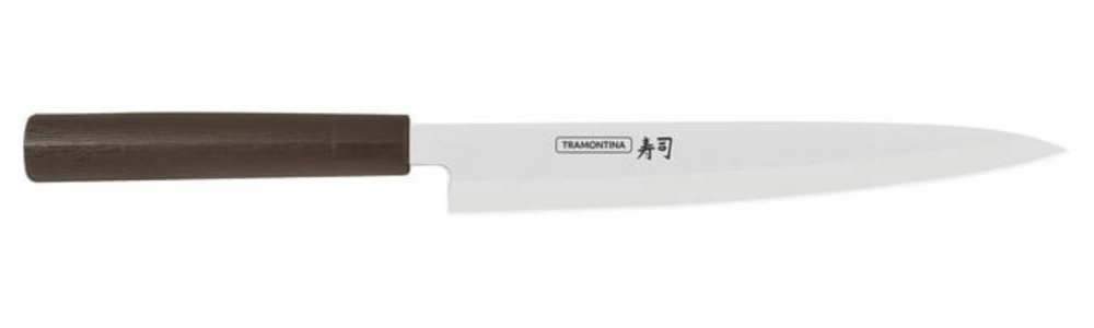 Faca Yanagiba Tramontina Sushi Com Lâmina Em Aço Inox E Cabo De Nylon 9" Faca Yanagiba Tramontina Sushi Com Lâmina Em Aço Inox E Cabo De Nylon 9"