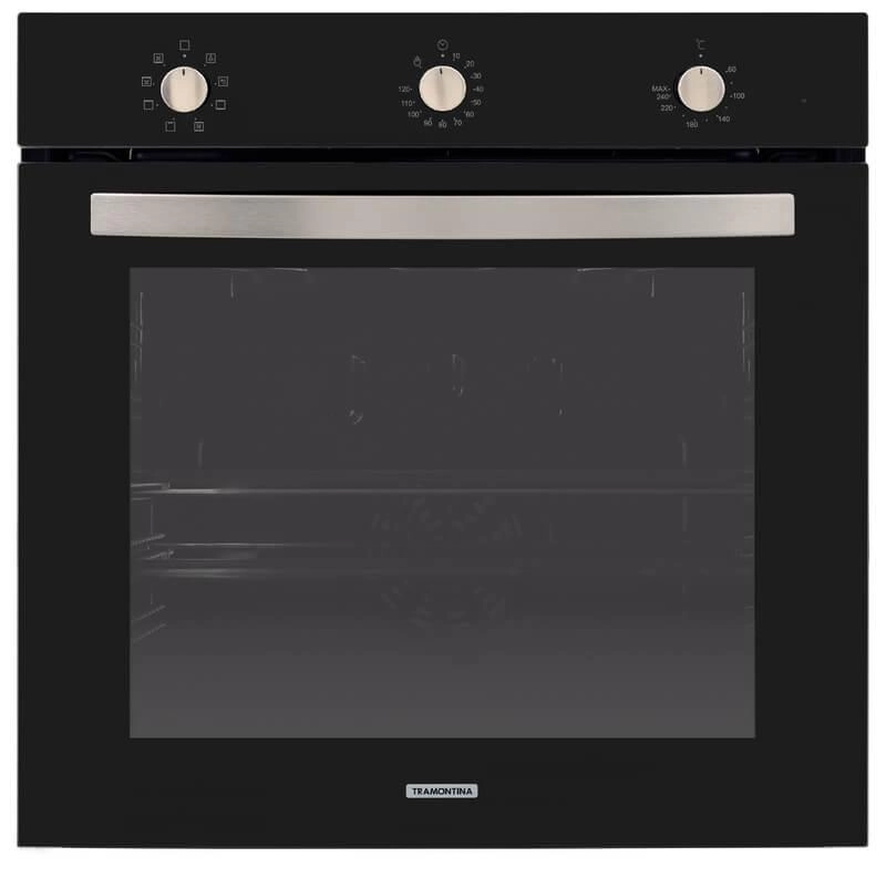 Forno De Embutir Eletrico Tramontina Glass Cook Preto 60 F7 73 Litros 220 V Forno De Embutir Eletrico Tramontina Glass Cook Preto 60 F7 73 Litros 220 V
