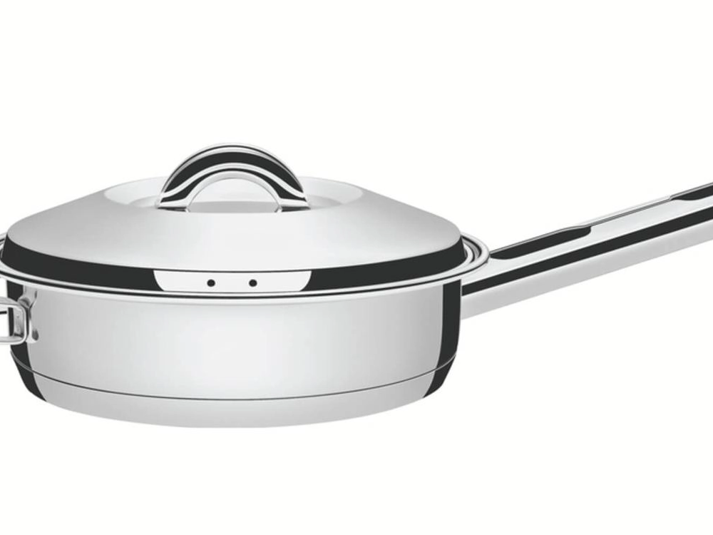 Frigideira Tramontina Solar 28cm Em Aço Inox Frigideira Tramontina Solar 28cm Em Aço Inox