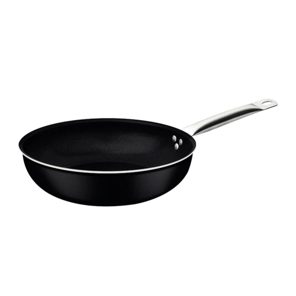 Frigideira Funda Tramontina Piemonte 30cm Em Alumínio E Revestimento Antiaderente Preta Frigideira Funda Tramontina Piemonte 30cm Em Alumínio E Revestimento Antiaderente Preta