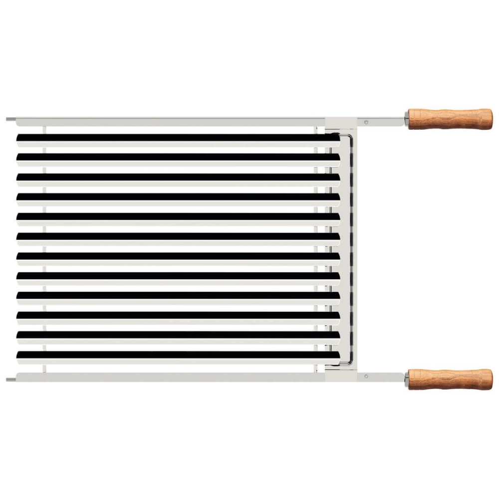 Grelha Tramontina Churrasco 50x41cm Aço Inox Com Cabo De Madeira