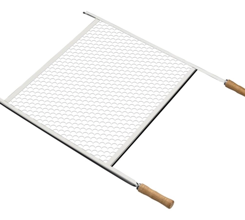 Grelha Tramontina Churrasco 83,5x47,1cm Em Aço Inox E Cabo De Madeira