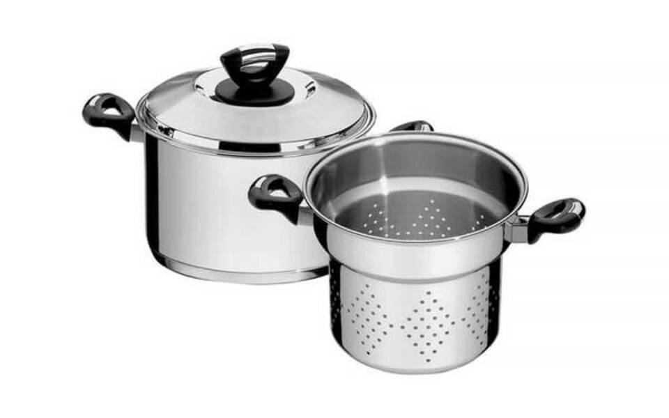 Jogo Cozi-Pasta Tramontina Solar Baquelite Em Inox 2 Peças 20cm Jogo Cozi-Pasta Tramontina Solar Baquelite Em Inox 2 Peças 20cm