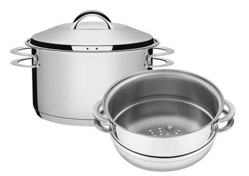 Jogo De Cozi-Vapore Tramontina Solar Aço Inox 16cm 2 Peças Jogo De Cozi-Vapore Tramontina Solar Aço Inox 16cm 2 Peças