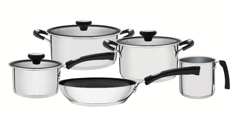 Jogo De Panelas Tramontina Solar Silicone Aço Inox 5 Peças Jogo De Panelas Tramontina Solar Silicone Aço Inox 5 Peças