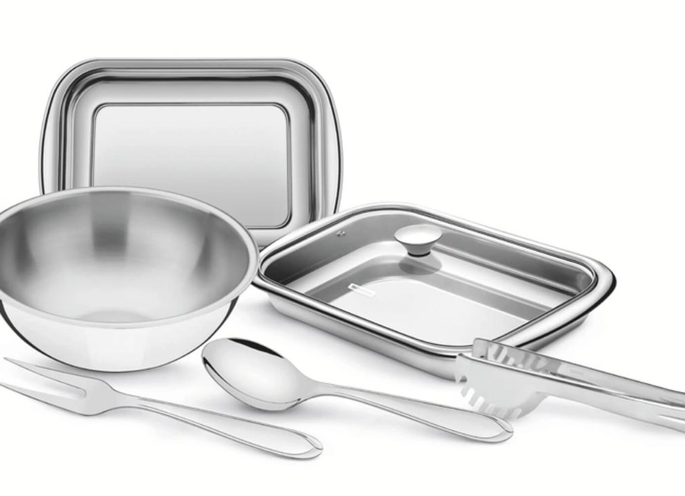 Jogo Para Assar E Servir Tramontina Cosmos Aço Inox 6 Peças Jogo Para Assar E Servir Tramontina Cosmos Aço Inox 6 Peças