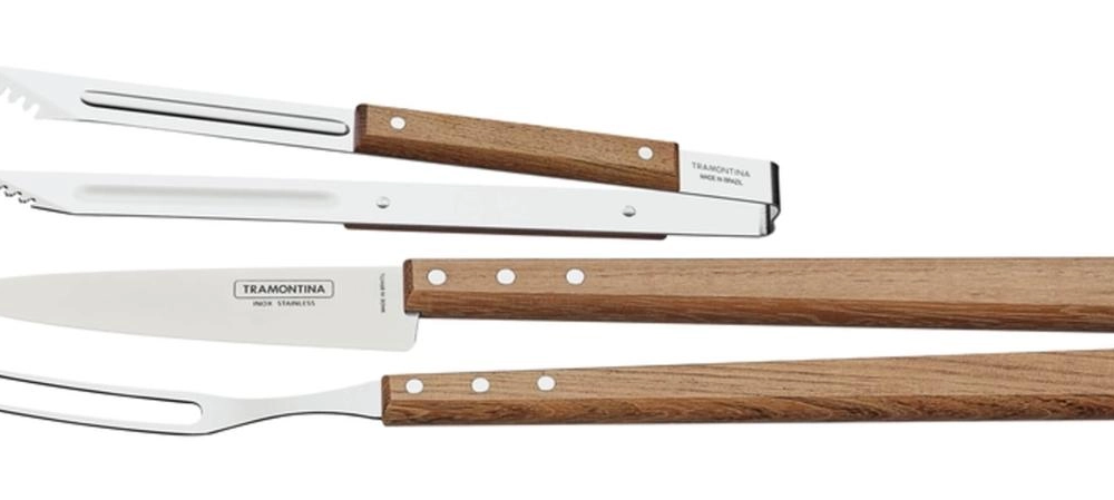 Conjunto Para Churrasco Tramontina 3 Peças Em Aço Inox