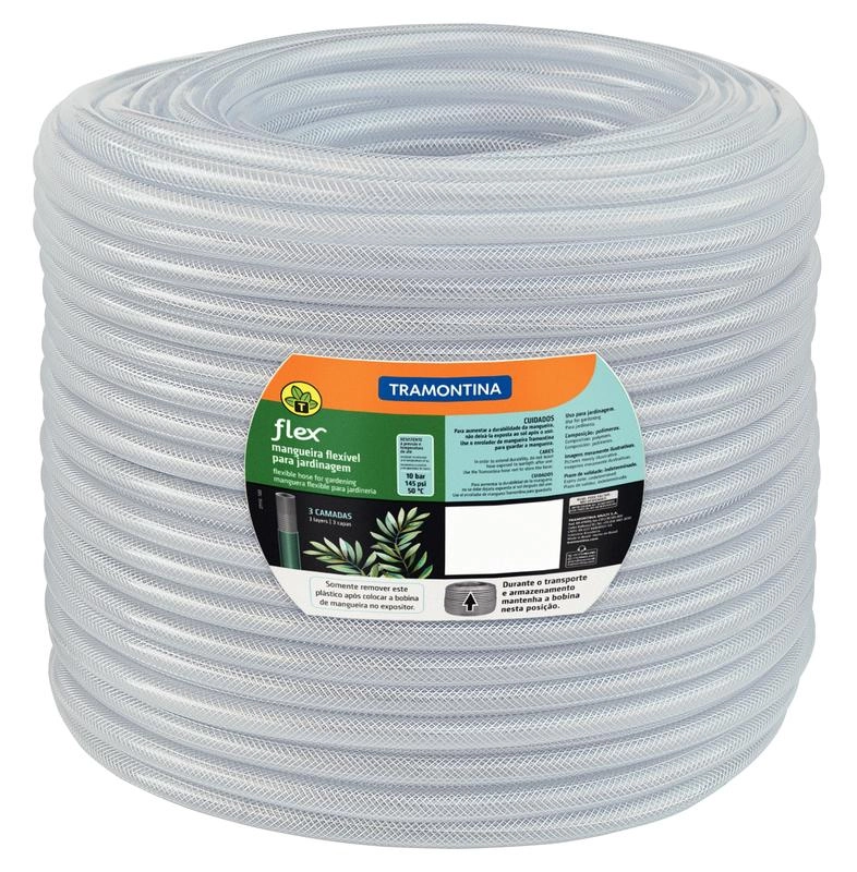 Mangueira Flex Tramontina 3/4" Em PVC Branco 3 Camadas 100m