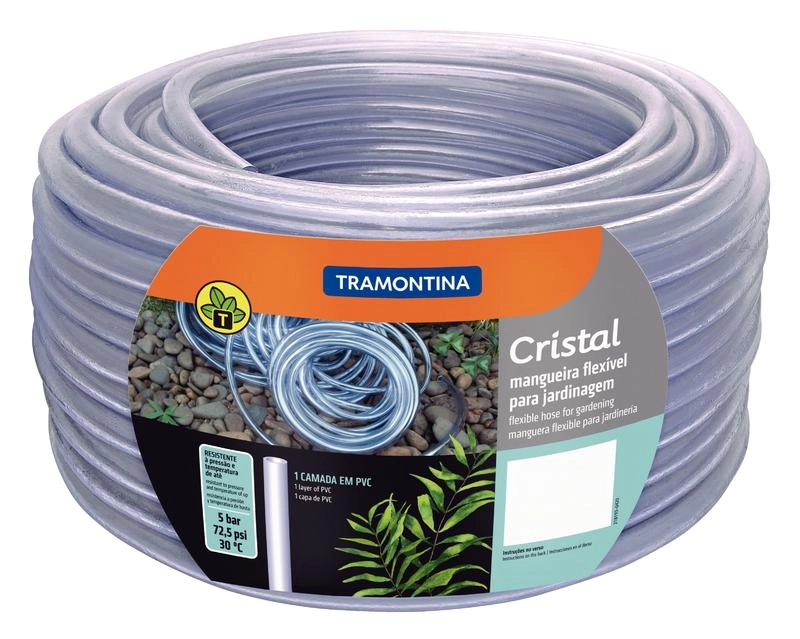 Mangueira Cristal Tramontina Em PVC 1 Camada 200m
