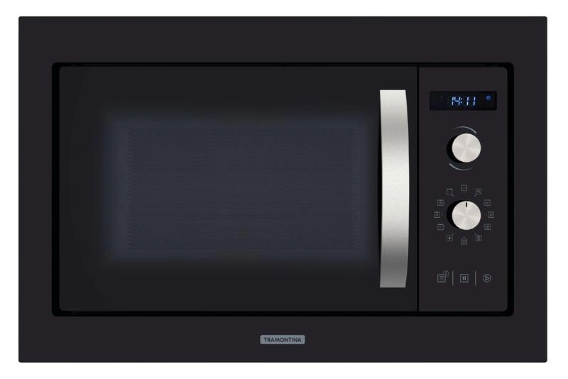 Micro-ondas De Embutir Tramontina Glass Cook Preto 25 Litros
