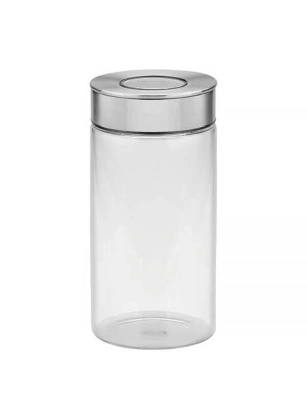 Pote De Vidro Tramontina Purezza Com Tampa De Aço Inox 10cm 1,4 Litros Pote De Vidro Tramontina Purezza Com Tampa De Aço Inox 10cm 1,4 Litros