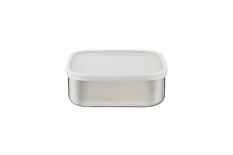 Pote Tramontina Freezinox Em Inox Quadrado Com Tampa Plástica 1,2 Litros Pote Tramontina Freezinox Em Inox Quadrado Com Tampa Plástica 1,2 Litros