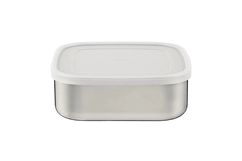 Pote Tramontina Freezinox Em Inox Quadrado Com Tampa Plástica 2,1 Litros Pote Tramontina Freezinox Em Inox Quadrado Com Tampa Plástica 2,1 Litros