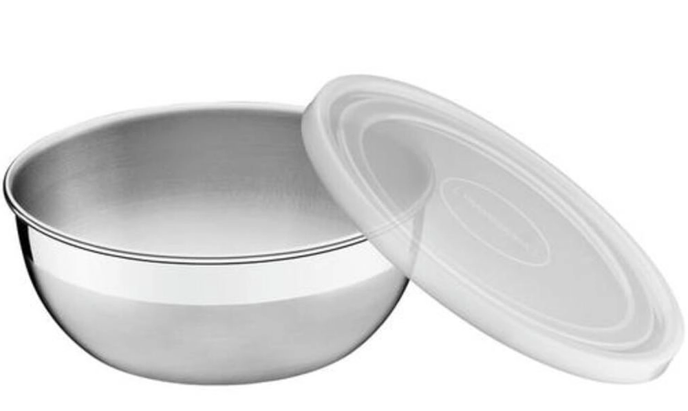 Pote Redondo Tramontina Freezinox Em Inox Com Tampa Plástica 0,3 Litros Pote Redondo Tramontina Freezinox Em Inox Com Tampa Plástica 0,3 Litros