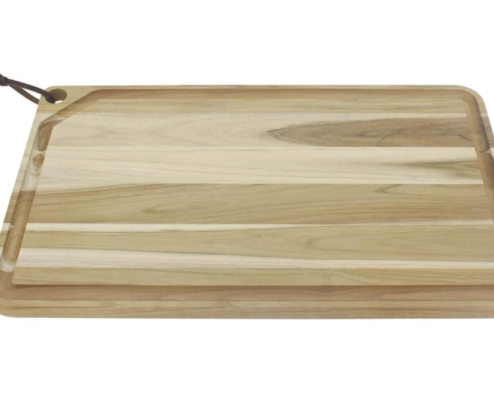 Tábua Para Churrasco Tramontina Em Madeira Teca 60x36cm Tábua Para Churrasco Tramontina Em Madeira Teca 60x36cm