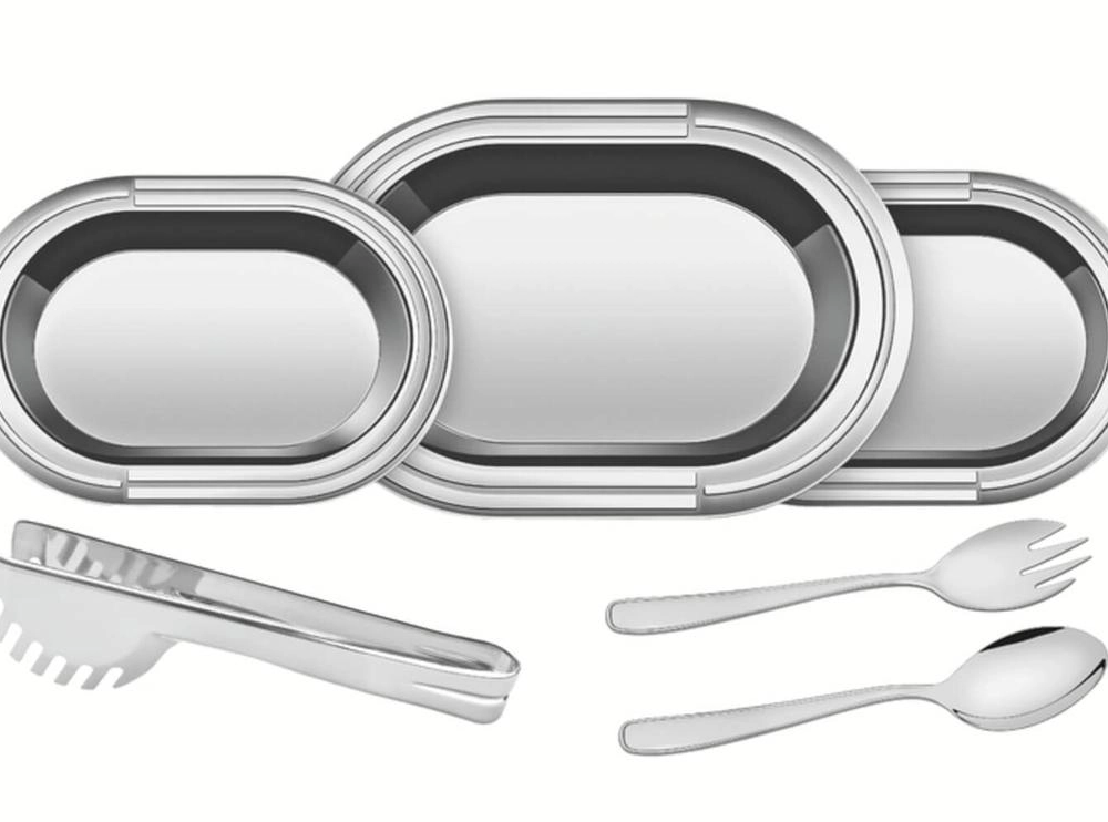Jogo Para Servir Tramontina Ciclo Aço Inox 6 Peças Jogo Para Servir Tramontina Ciclo Aço Inox 6 Peças