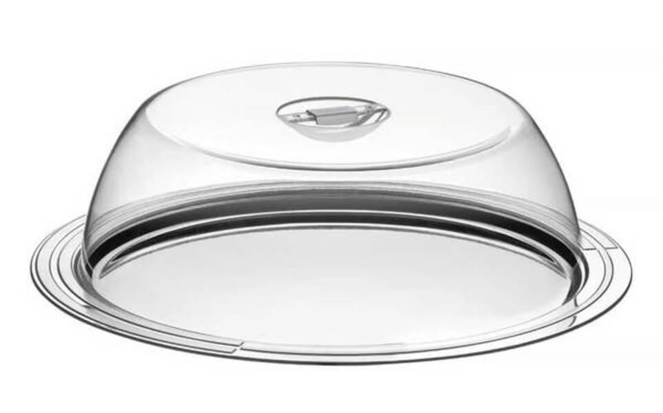 Porta Bolo Tramontina Ciclo Aço Inox Com Tampa 33cm Porta Bolo Tramontina Ciclo Aço Inox Com Tampa 33cm