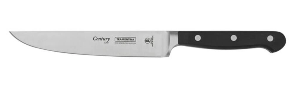 Faca Para Cozinha Tramontina Century Com Lâmina Em Aço Inox E Cabo Em Policarbonato E Fibra De Vidro 6" Faca Para Cozinha Tramontina Century Com Lâmina Em Aço Inox E Cabo Em Policarbonato E Fibra De Vidro 6"