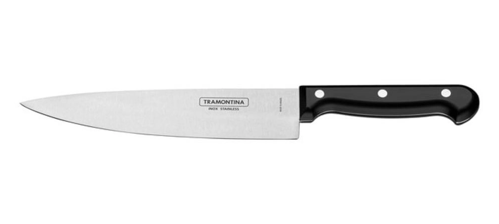 Faca Chefe Tramontina Ultracorte 6" Inox Preta Faca Chefe Tramontina Ultracorte 6" Inox Preta