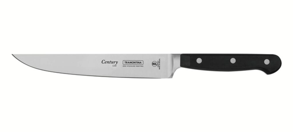 Faca Para Cozinha Tramontina Century Com Lâmina Em Aço Inox E Cabo Em Policarbonato E Fibra De Vidro 7" Faca Para Cozinha Tramontina Century Com Lâmina Em Aço Inox E Cabo Em Policarbonato E Fibra De Vidro 7"