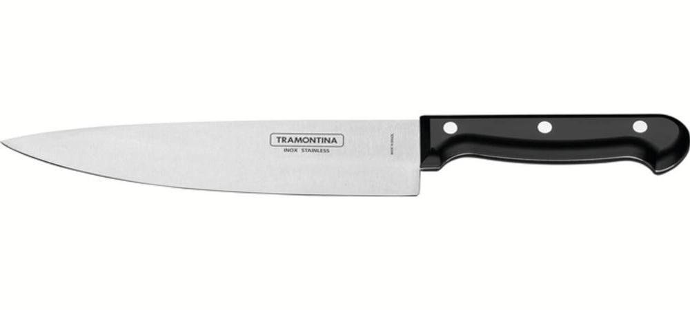 Faca Chefe Tramontina Ultracorte 8" Inox Preta Faca Chefe Tramontina Ultracorte 8" Inox Preta