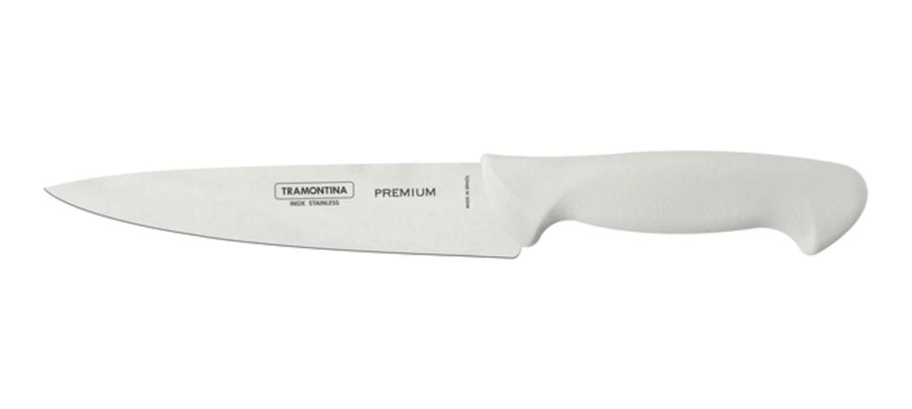 Faca Utility Tramontina Premium Com Lâmina Em Aço Inox E Cabo De Polipropileno Branco 6" Faca Utility Tramontina Premium Com Lâmina Em Aço Inox E Cabo De Polipropileno Branco 6"