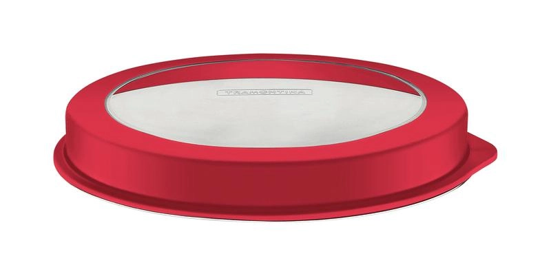 Tampa De Plástico Tramontina Vermelha Cucina 16cm Tampa De Plástico Tramontina Vermelha Cucina 16cm