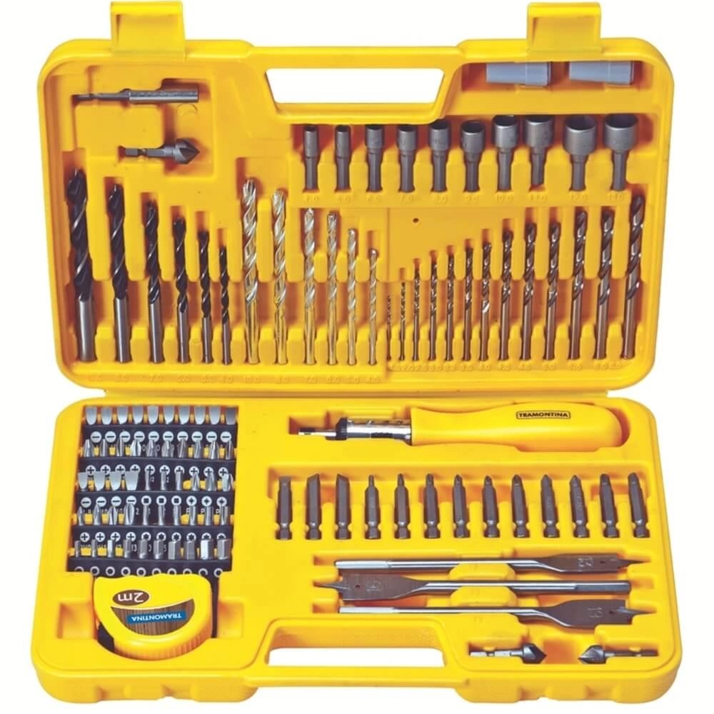 Maleta Plástica Com Brocas E Ponteiras Tramontina Para Uso Doméstico 110 Peças Maleta Plástica Com Brocas E Ponteiras Tramontina Para Uso Doméstico 110 Peças