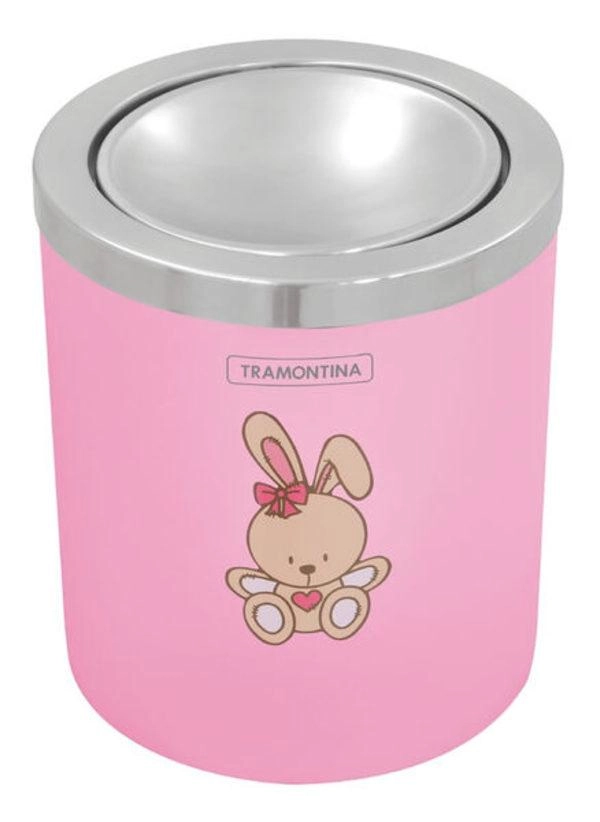 Recipiente Multiuso Com Tampa Basculante Rosa 5 Litros