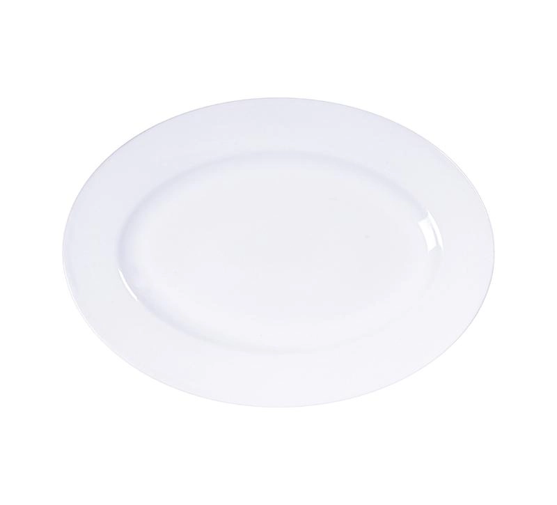 Travessa Oval Tramontina Maria Augusta Em Porcelana Branca 32x25cm Travessa Oval Tramontina Maria Augusta Em Porcelana Branca 32x25cm