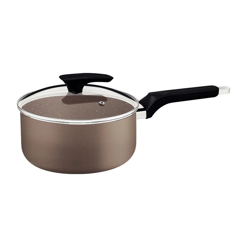 Panela Tramontina Milazzo Alumínio 20cm Com Revestimento Antiaderente Starflon Max Amêndoa Panela Tramontina Milazzo Alumínio 20cm Com Revestimento Antiaderente Starflon Max Amêndoa