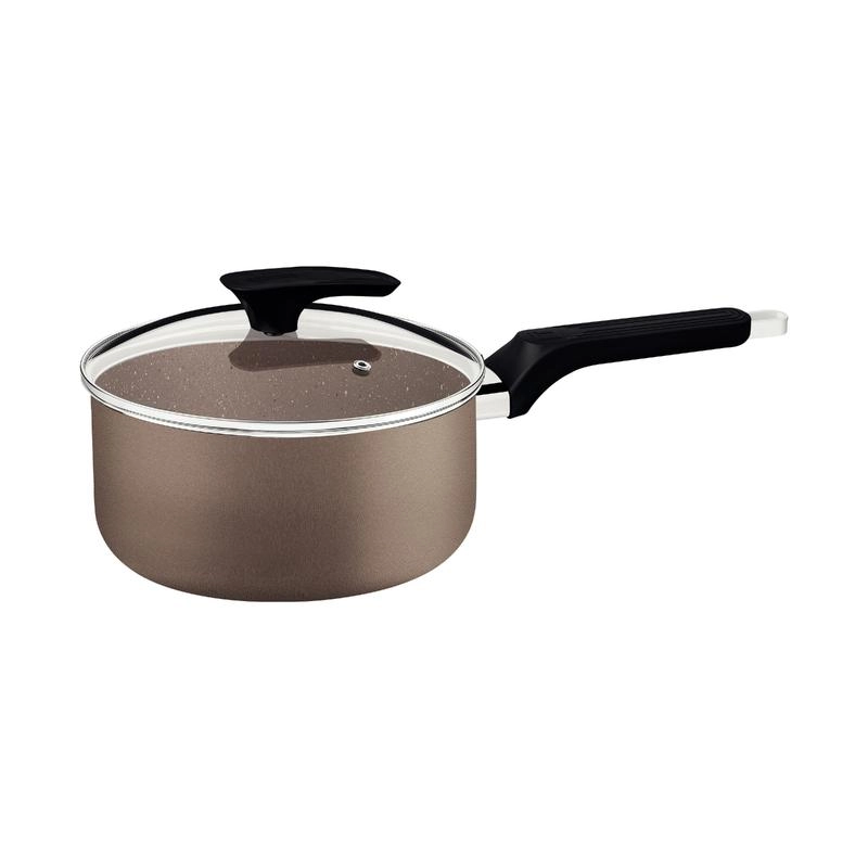 Panela Tramontina Milazzo Alumínio 18cm Com Revestimento Antiaderente Starflon Max Amêndoa Panela Tramontina Milazzo Alumínio 18cm Com Revestimento Antiaderente Starflon Max Amêndoa