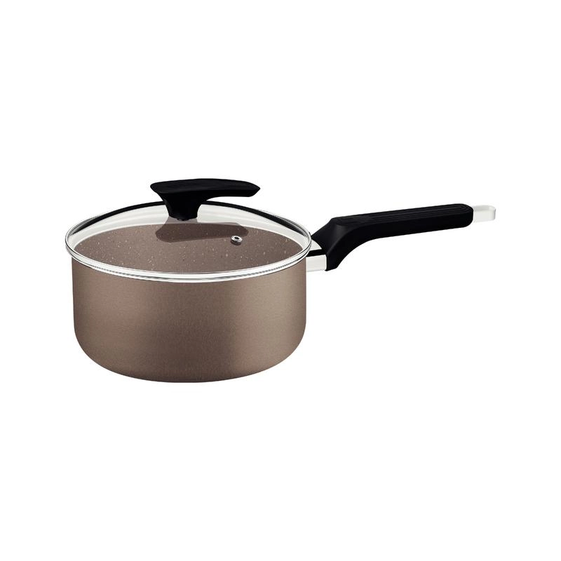 Panela Tramontina Milazzo Alumínio 16cm Com Revestimento Antiaderente Starflon Max Amêndoa Panela Tramontina Milazzo Alumínio 16cm Com Revestimento Antiaderente Starflon Max Amêndoa