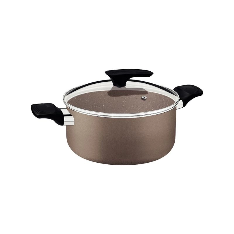 Caçarola Tramontina Milazzo Alumínio 20cm Com Revestimento Antiaderente Starflon Max Amêndoa Caçarola Tramontina Milazzo Alumínio 20cm Com Revestimento Antiaderente Starflon Max Amêndoa
