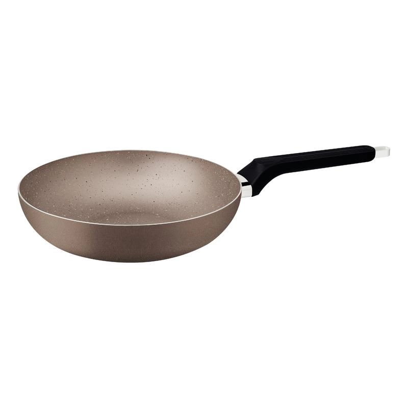 Frigideira Funda Tramontina Milazzo Alumínio 24cm Com Revestimento Antiaderente Amêndoa Frigideira Funda Tramontina Milazzo Alumínio 24cm Com Revestimento Antiaderente Amêndoa