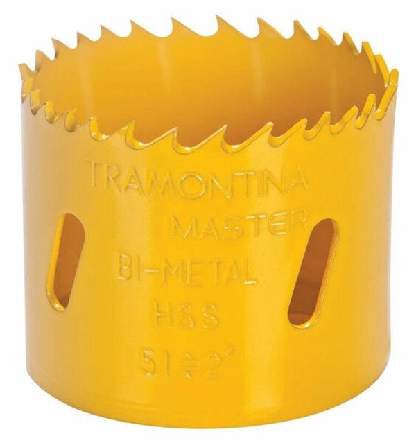 Serra Copo Bi-Metálica Tramontina 89 Mm 3.1/2" Master Dentes De Aço Rápido HSS Serra Copo Bi-Metálica Tramontina 89 Mm 3.1/2" Master Dentes De Aço Rápido HSS
