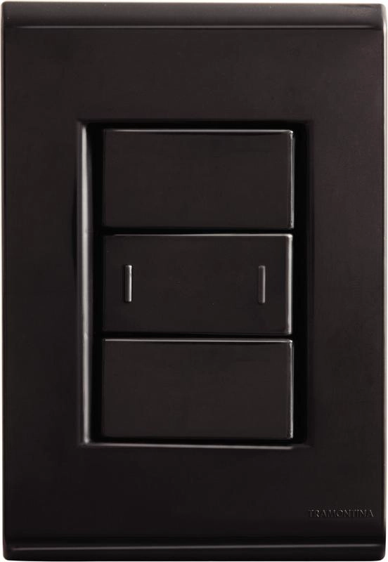 Conjunto Tramontina 4x2 Com 1 Interruptor Paralelo 10 A 250 V Liz Grafite