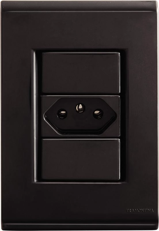Conjunto Tramontina 4x2 Com 1 Tomada 2P+T 20 A 250 V Liz Grafite