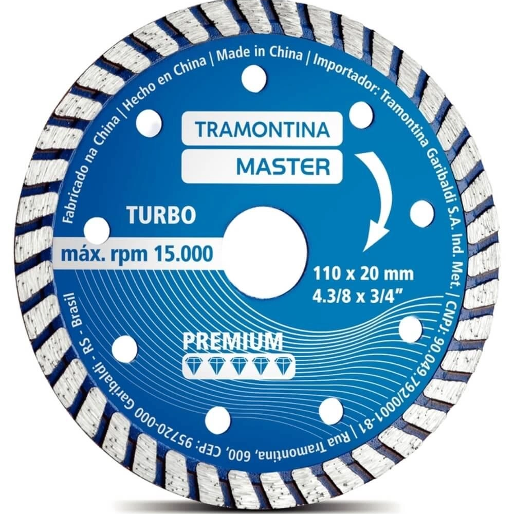 Disco De Corte Diamantado Tramontina 4.3/8" Master Premium