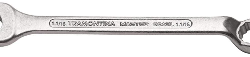 Chave Combinada 1.1/16" Tramontina Master Com Pescoço Corpo Forjado Em Aço Especial Cromado