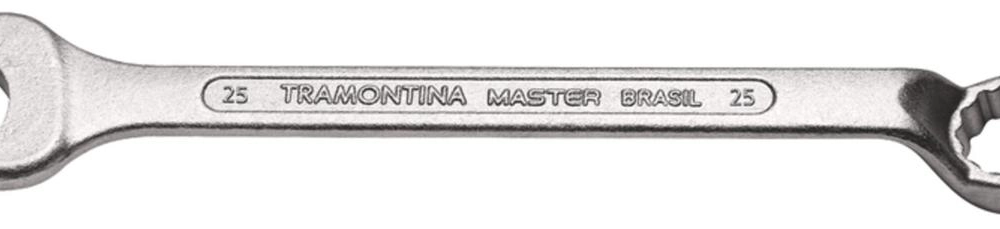 Chave Combinada 25mm Tramontina Master Com Pescoço Corpo Forjado Em Aço Especial Cromado