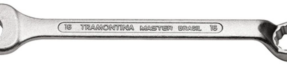Chave Combinada Tramontina Master 18mm Com Pescoço Corpo Forjado Em Aço Especial Cromado