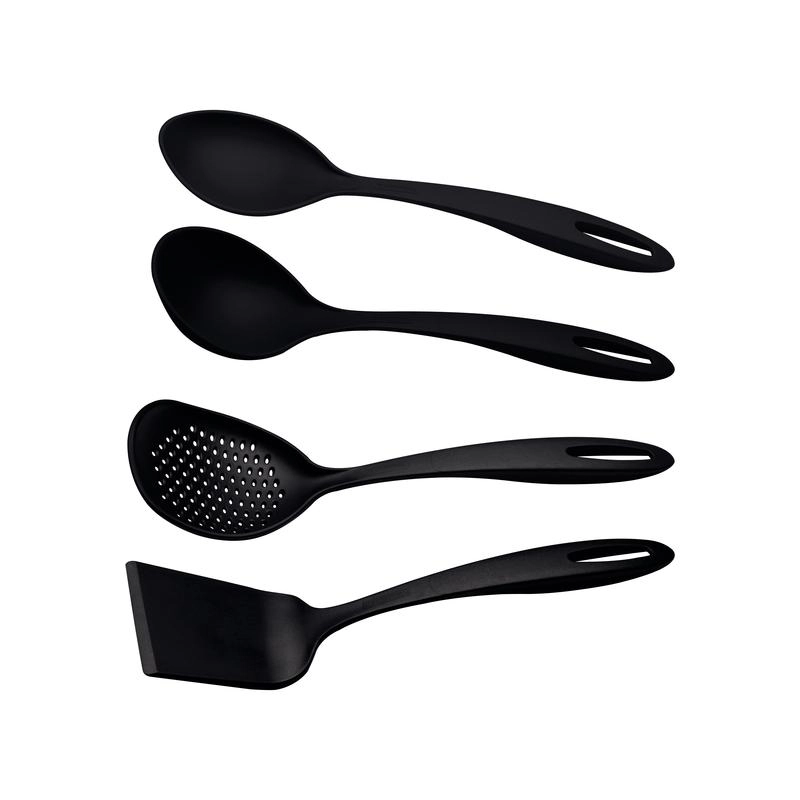Jogo De Utensílios Tramontina Ability Preto Em Nylon 4 Peças Jogo De Utensílios Tramontina Ability Preto Em Nylon 4 Peças