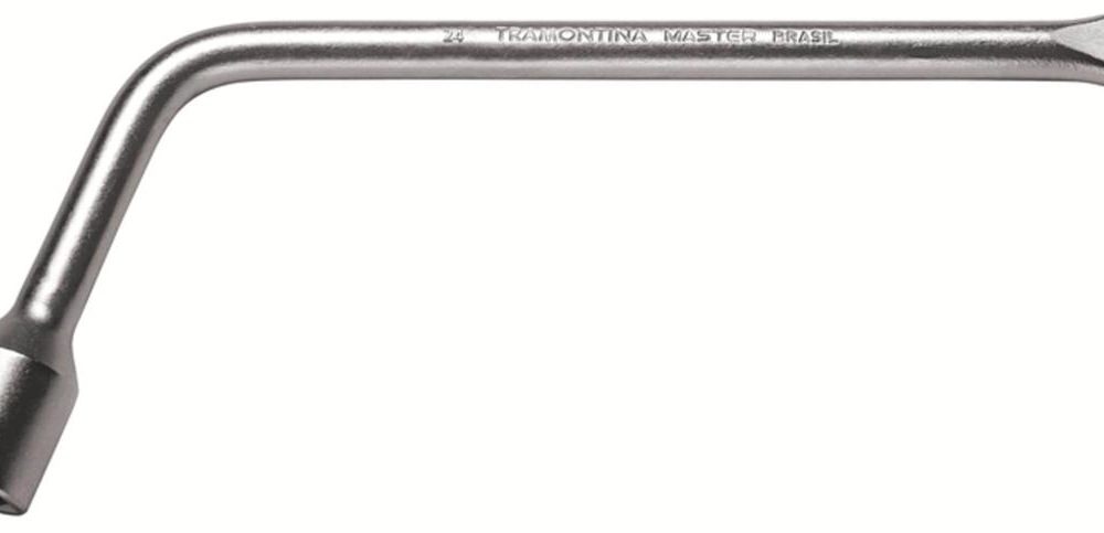 Chave De Roda Tipo L 24mm Tramontina Master Corpo Forjado Em Aço Cromado
