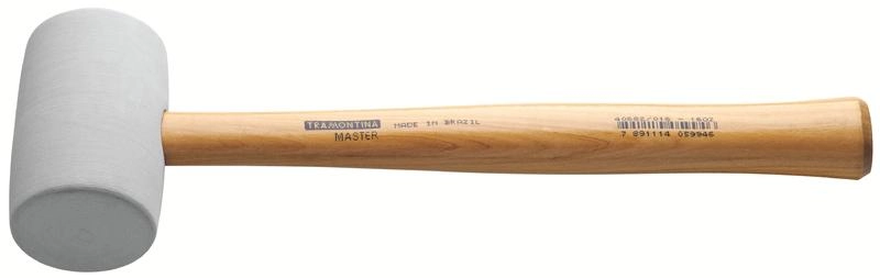 Martelo De Borracha Tramontina MASTER 450g Com Cabo De Madeira Modelo Americano