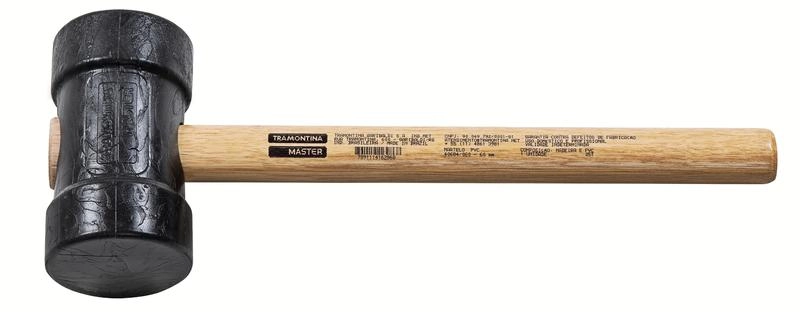 Martelo Tipo Borracha Tramontina MASTER 60mm Cabeça Em PVC Com Cabo De Madeira