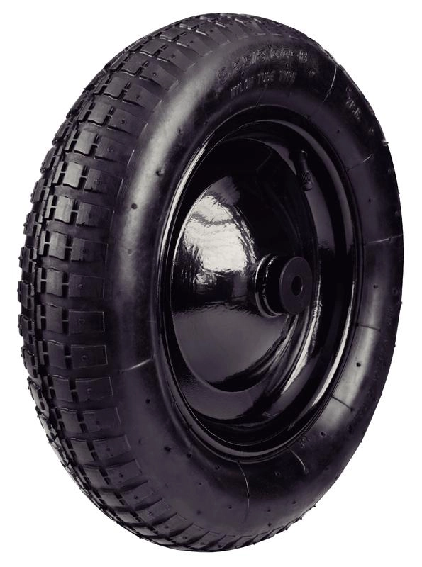 Roda Metálica Para Carrinho De Mão Tramontina Com Bucha Plástica E Pneu Com Câmara 3.25/8"