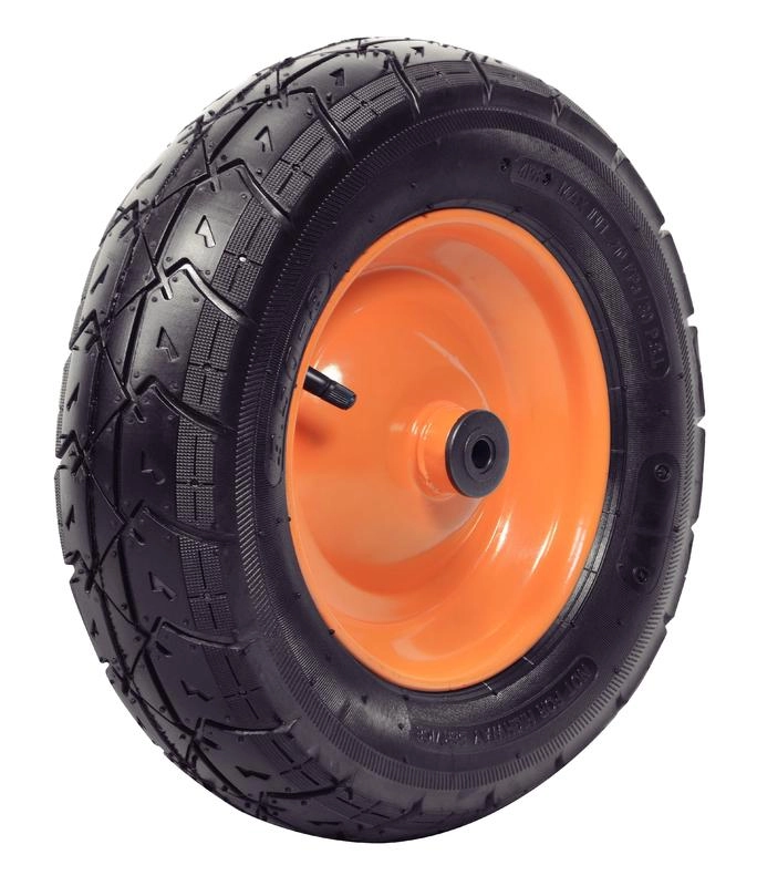 Roda Metálica Para Carrinho De Mão Tramontina Com Bucha Plástica E Pneu Com Câmara 3.5/8"