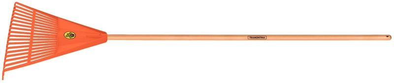 Vassoura Plástica Tramontina Laranja Com 18 Dentes E Cabo De Madeira 120cm Vassoura Plástica Tramontina Laranja Com 18 Dentes E Cabo De Madeira 120cm